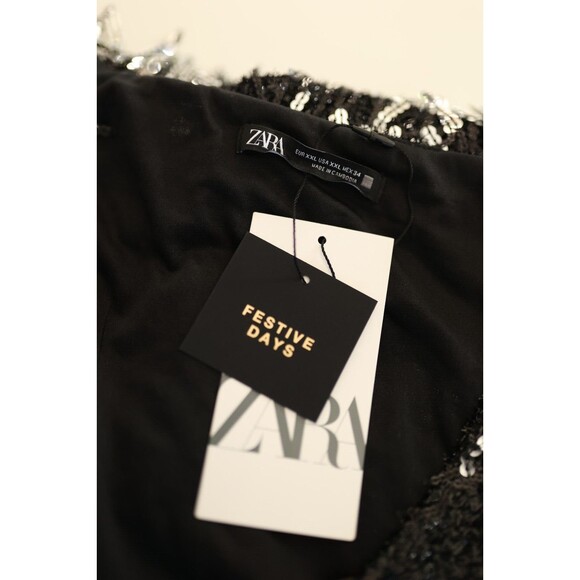 Zara Black Sequin Mini Dress - Picture 12 of 13